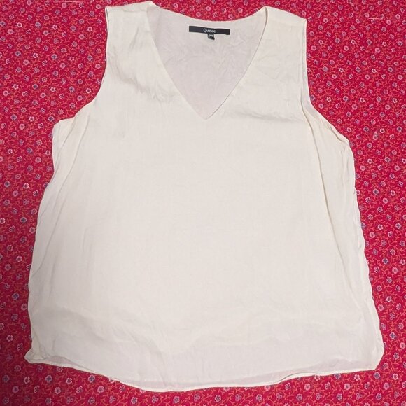 Quince Washable Stretch Silk Shell Top Minimal Sleeveless Blouse CMA01 Preppy - Picture 2 of 5